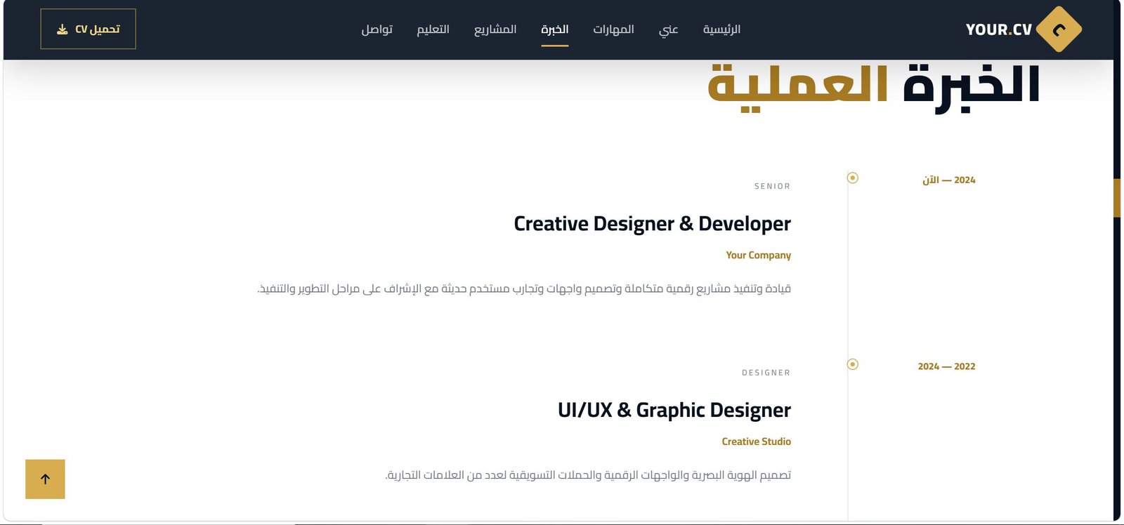 موقع يعرض سيرتك الذاتية